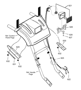 Headlight Diagram and Parts List for 633134X54A 2002 Briggs and Stratton Snow Blower